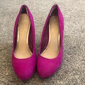 Fuchsia 4 inch heels
